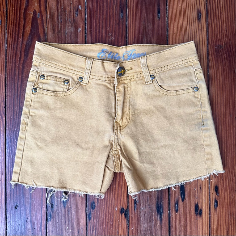Vintage 00s Elite Jeans low rise cut off shorts Sz 3/4